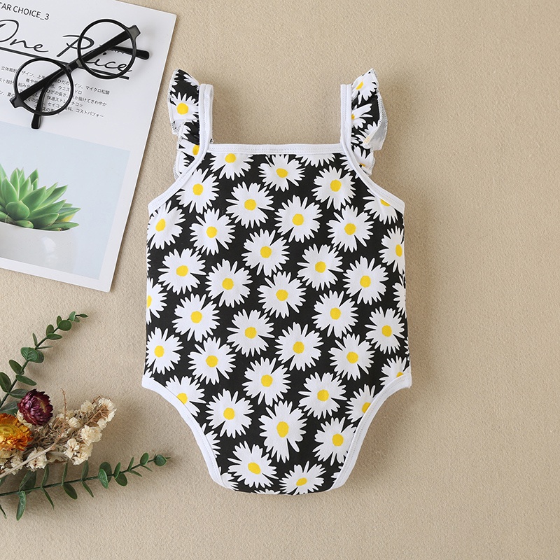 Baby Daisy Allover Print Strappy Dresses